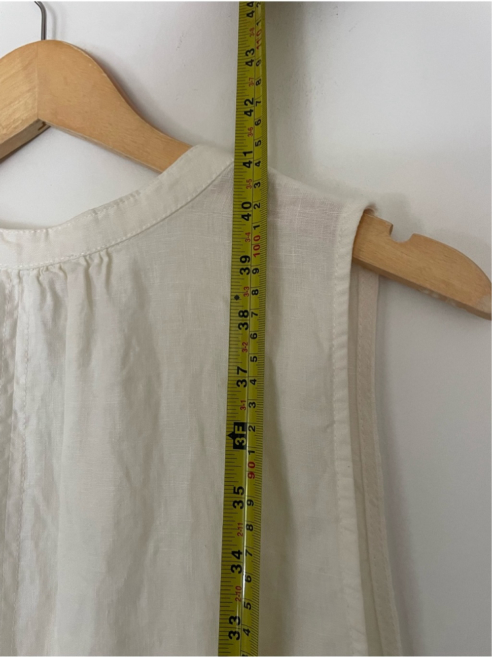Splendid White Linen Shift Dress Sleeveless Minimal Summer XL - Picture 3 of 10